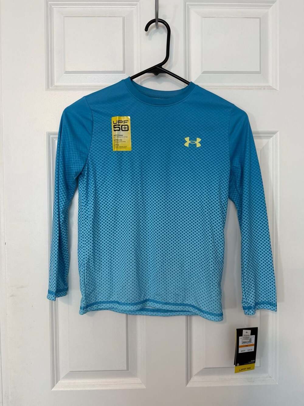 Under Armour Youth Small UOSIB02F-486 Blue  Long Sleeve UPF 50+ Shirt NWT